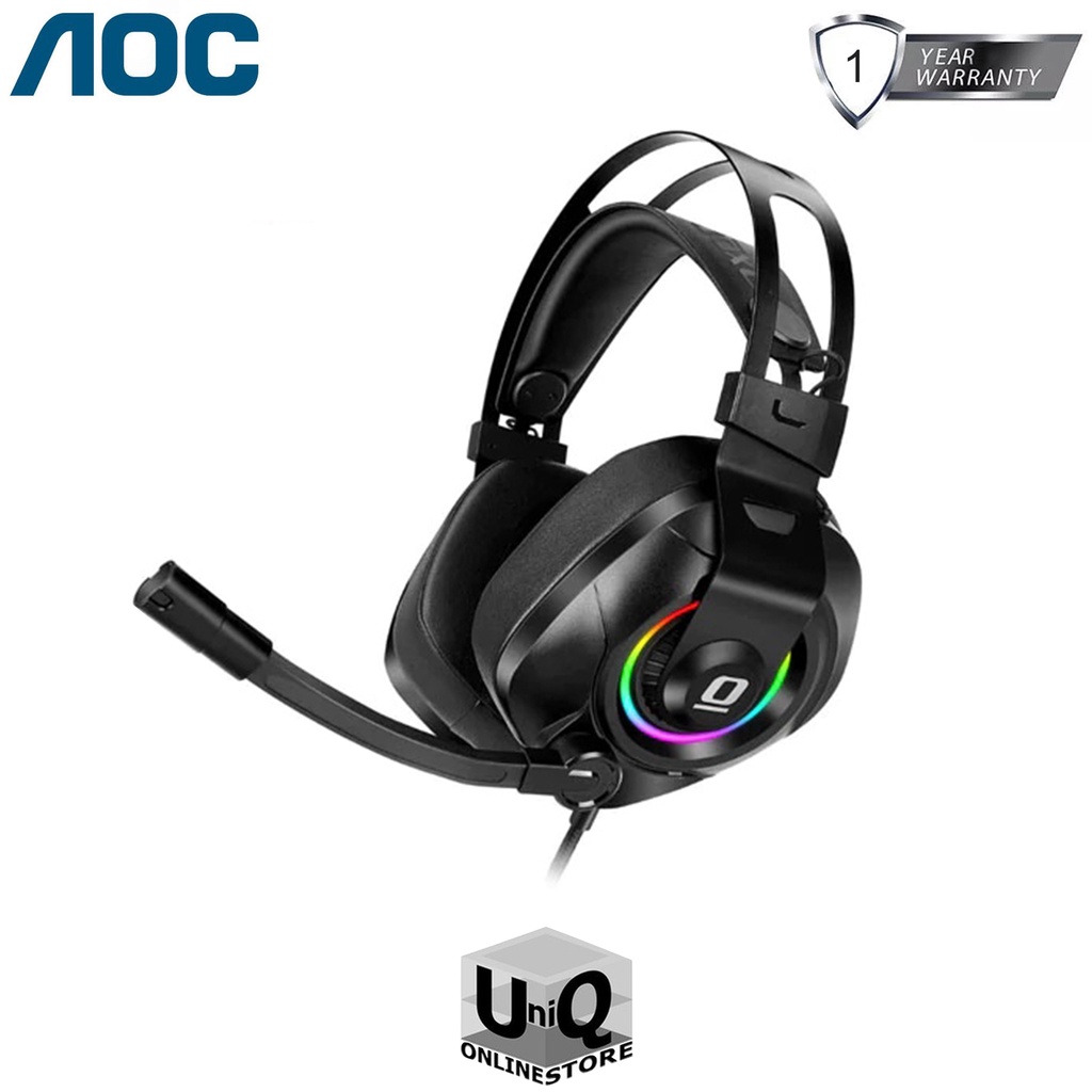 AOC AXGON AXGH1V1 Immersive Gaming Headset, Comfortable Design, RGB