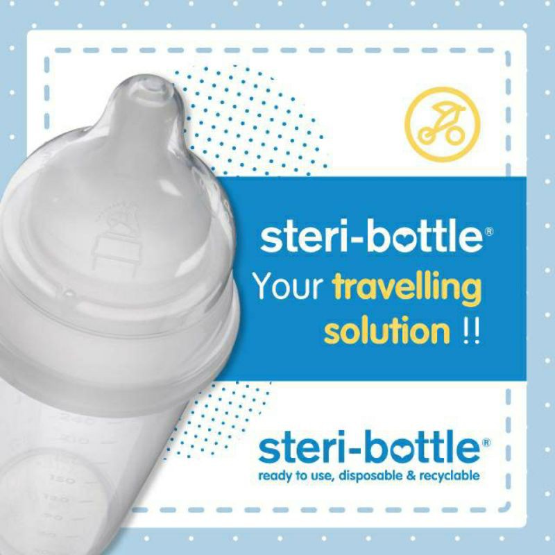 Steri Bottle Milk Bottle Traveling Disposable Bottle 250ml Disposable