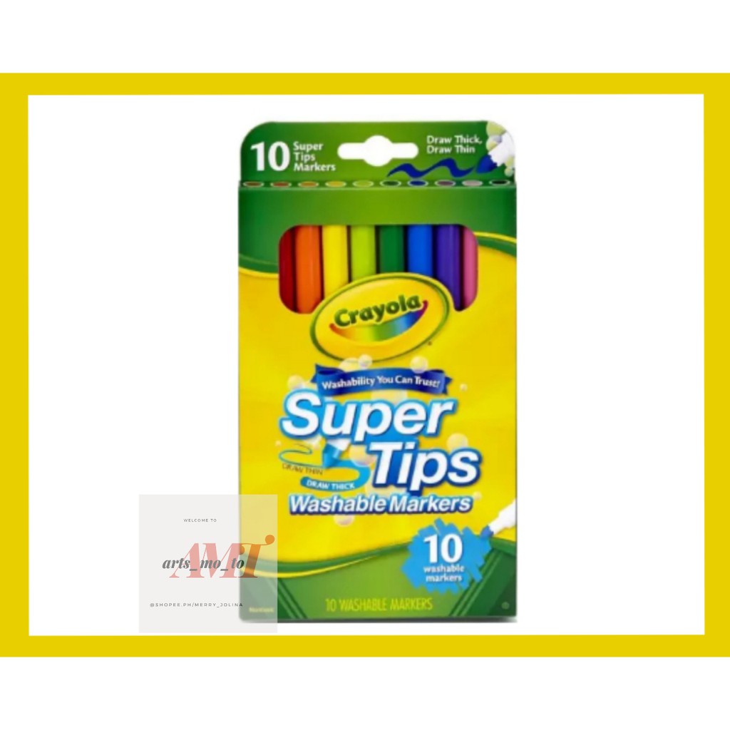 CRAYOLA SUPERTIPS washable 10/20pcs per set Shopee Philippines