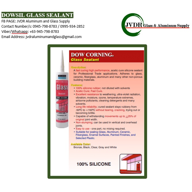 Dowsil Glass Sealant 100 24 Pieces Silicone Acetic Cure Weatherproof Seal Waterproof Seal 300ml