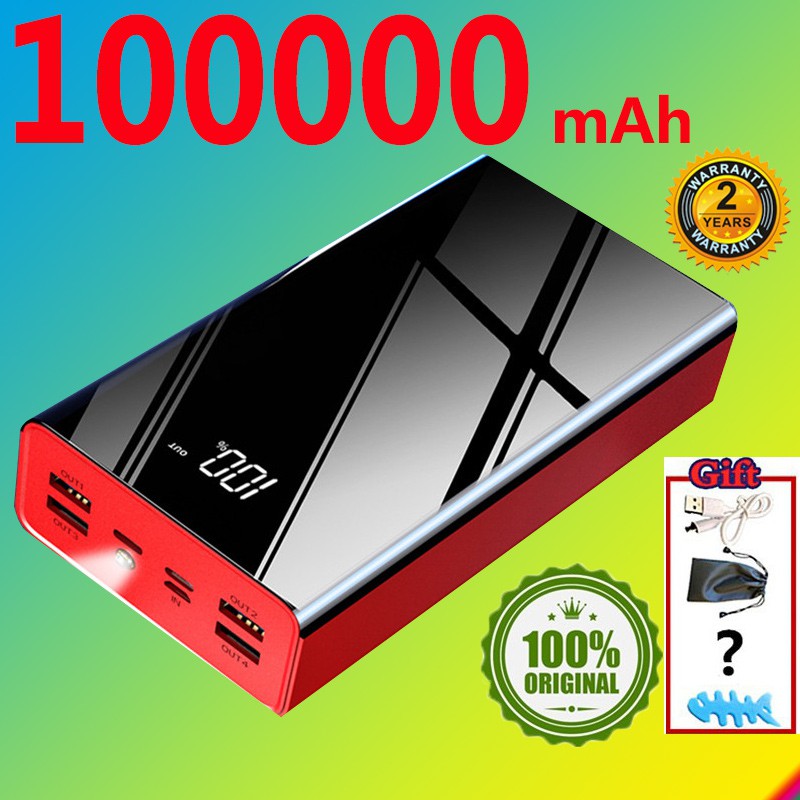 100000mAh Power Bank Large Capacity 2.1A Fast Charging In