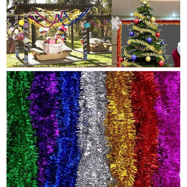 Christmas decoration garlan assorted colors Garland Decoration Shopee Philippines