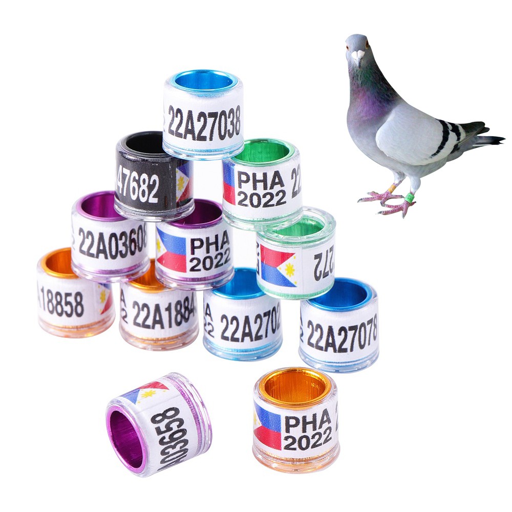 50 Pcs/20 pcs 2023 PHA/PHIL Pigeon foot ring with base Pigeon ring PHA