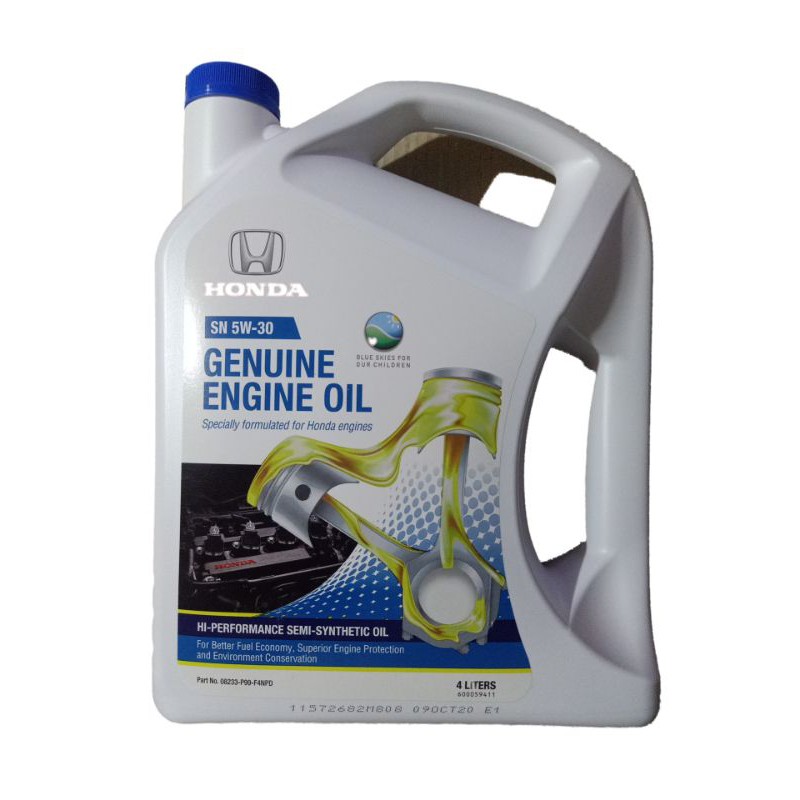 GENUINE Honda Motor Oil SAE 5W30 Synthetic Blend API SN 4L Shopee