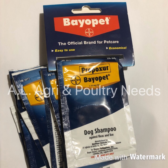 Bayopet Dog Shampoo Against Fleas & Lies 20ml (1 Sachet) Shopee