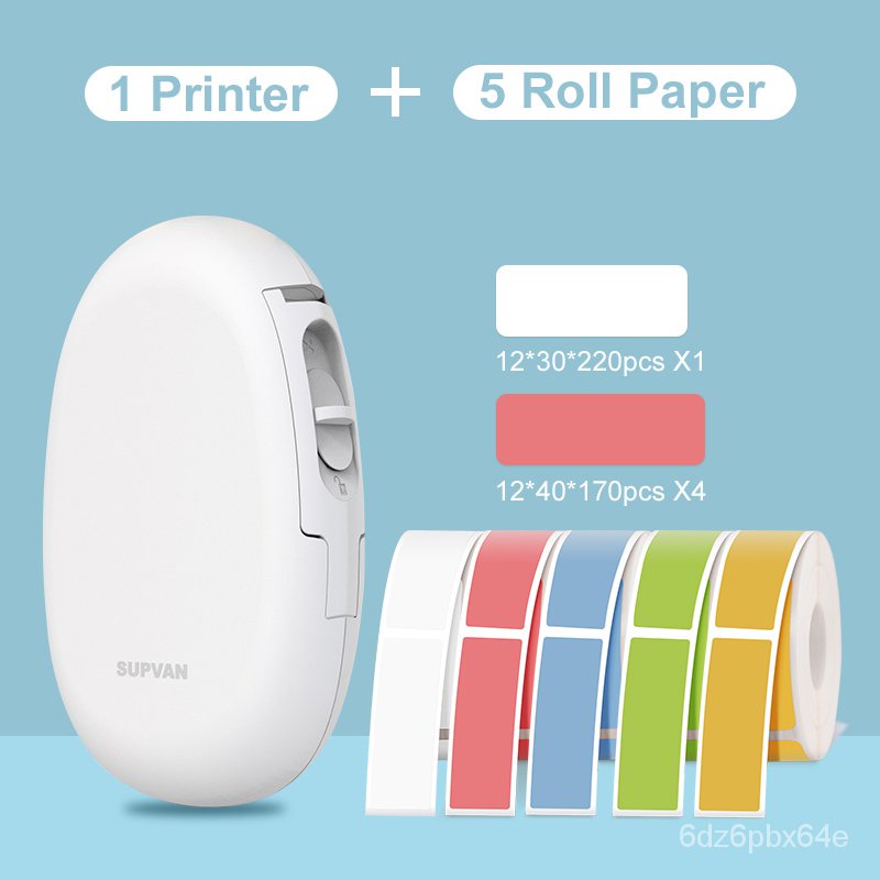 Supvan Bluetooth Thermal Printer Labeling Machine Mini Sticker Printer