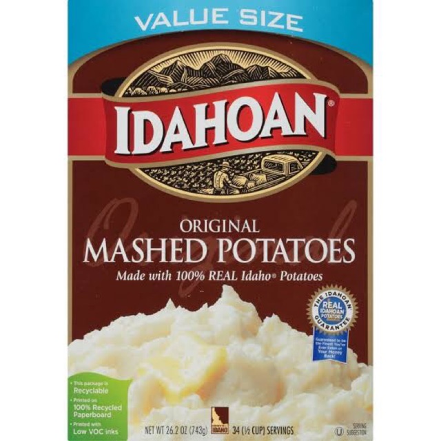 Idahoan Mashed Potatoes box 34 1/2 cup servings bo Shopee Philippines