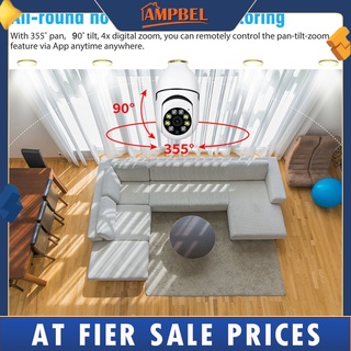 TZS Shop 1080P E27 Bulb CCTV Wifi Camera PTZ Night Vision Baby Monitor