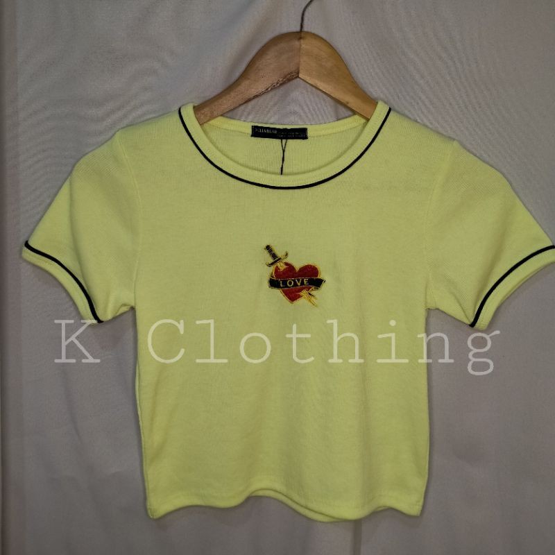 Bershka Love Top (Patch) Shopee Philippines