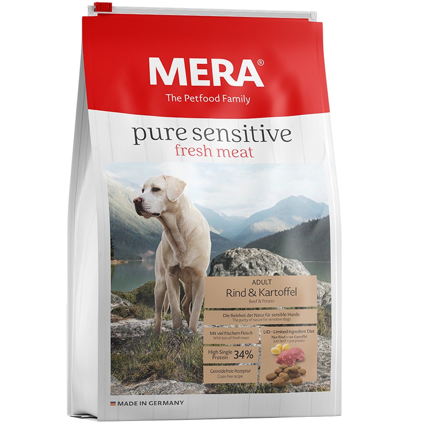 Mera Pure Sensitive (Lid) Fresh Meat Beef & Potatoes (4kg) Shopee