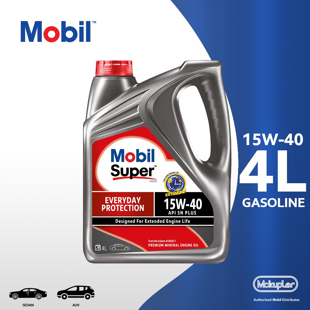 Mobil Super 1000 15W40 Multigrade Engine Oil 4 Liters Shopee Philippines