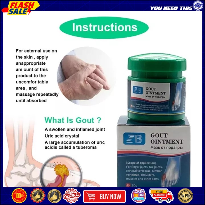 Original Gout Ointment Treatment Cream Natural Herbal Medicine Rayuma