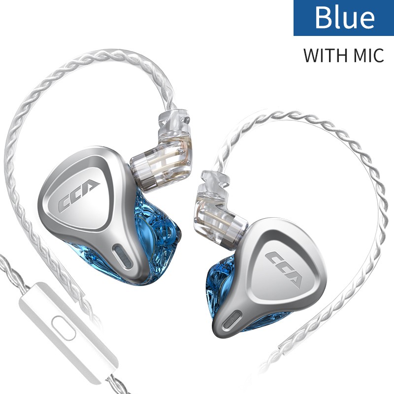 CCA CSN 1BA + 1DD Hybrid Noise Reduction Earphone InEar Music Bass