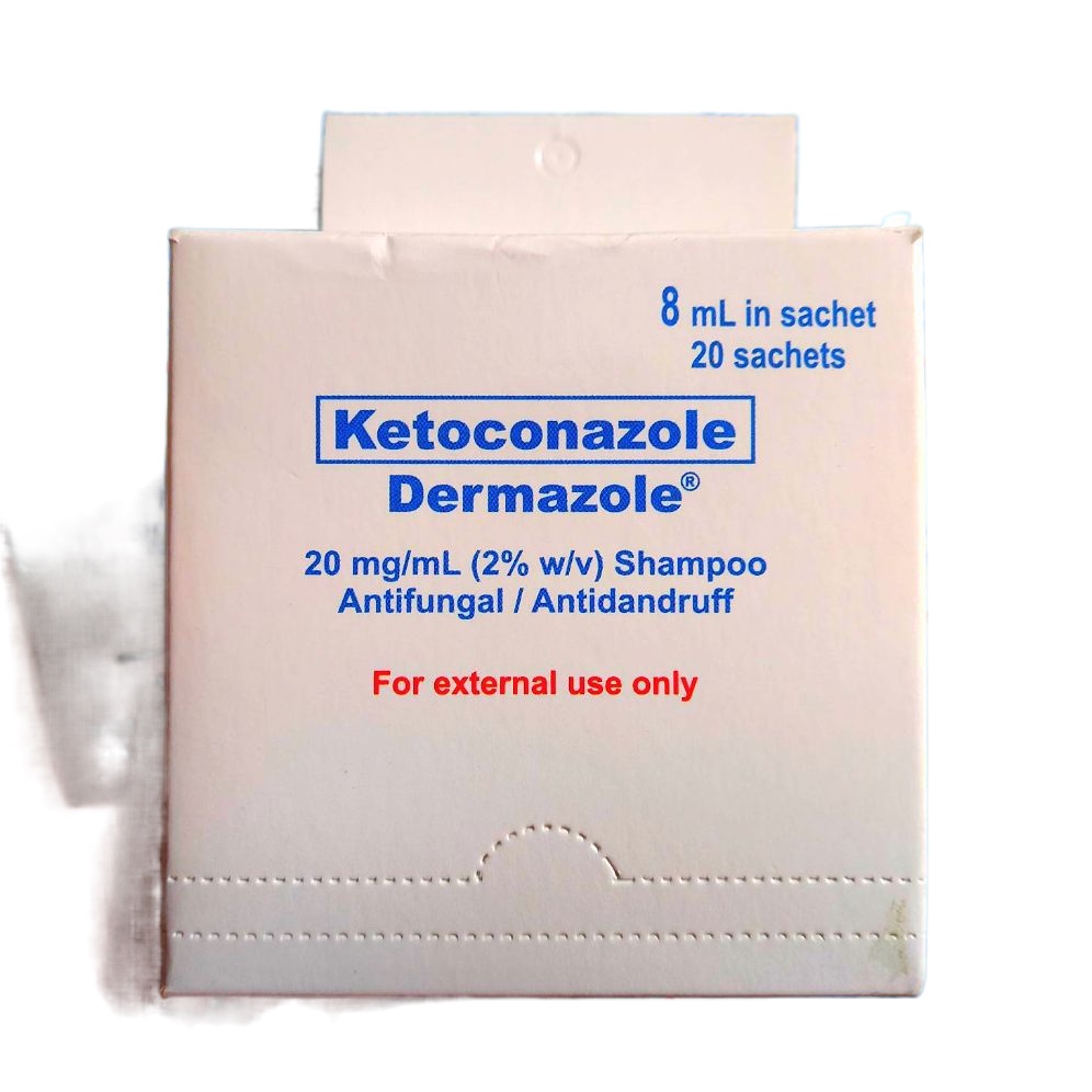 Dermazole (Ketoconazole) Shampoo 8ml antidandruff antifungal sold per