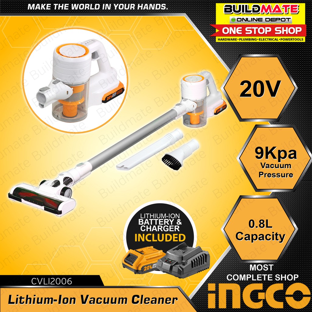 INGCO LithiumIon Portable Stick Vacuum Cleaner 20V POWERSHARE with 1