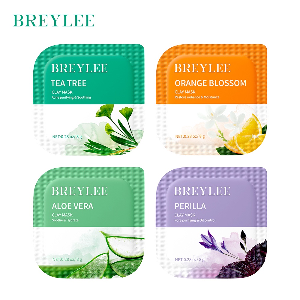 BREYLEE Clay Mask Series Tea Tree Aloe Vera Orange Blossom Perilla Face