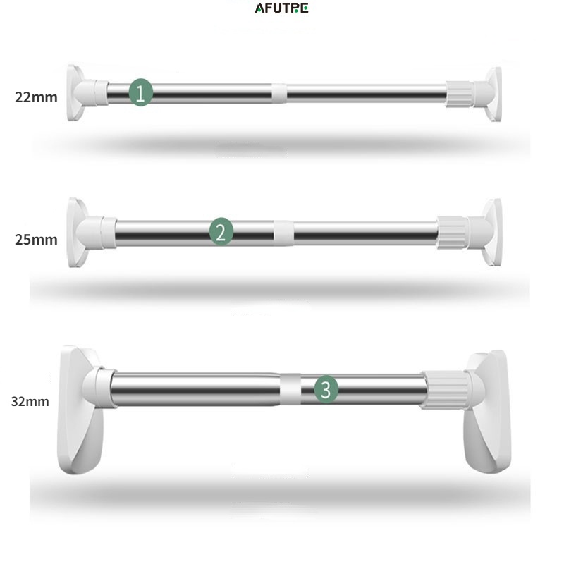 Afutre Extendable No Drilling Pole Adjustable Telescopic Tension Pole