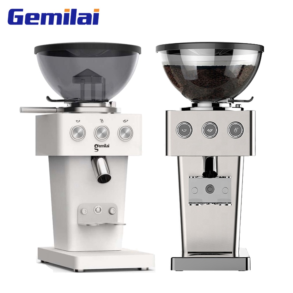 Gemilai CRM9015A Fully Automatic Stainless Steel Coffee Grinder Flat Burr with 60mm Diameter 8
