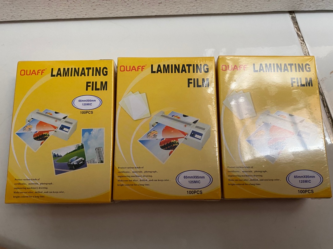 QUAFF Laminating Film ID Size(65*95MM) Shopee Philippines