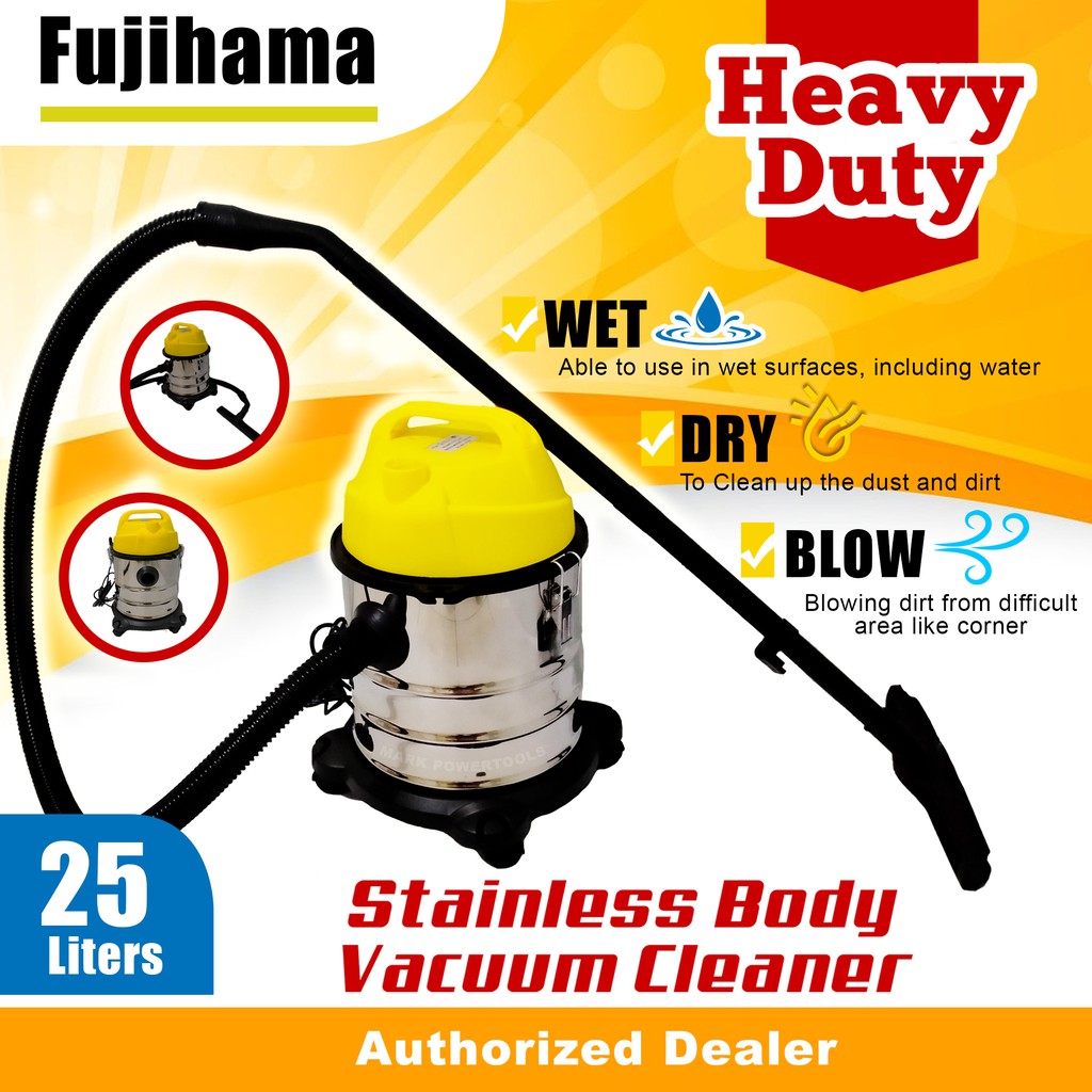 Fujihama Vacuum Cleaner Stainless Heavy duty 25 liters Shopee Philippines