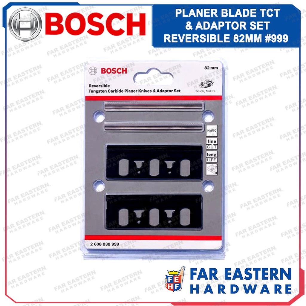 BOSCH Planer Blade TCT and Adaptor Set Reversible 82mm 999 RBAC