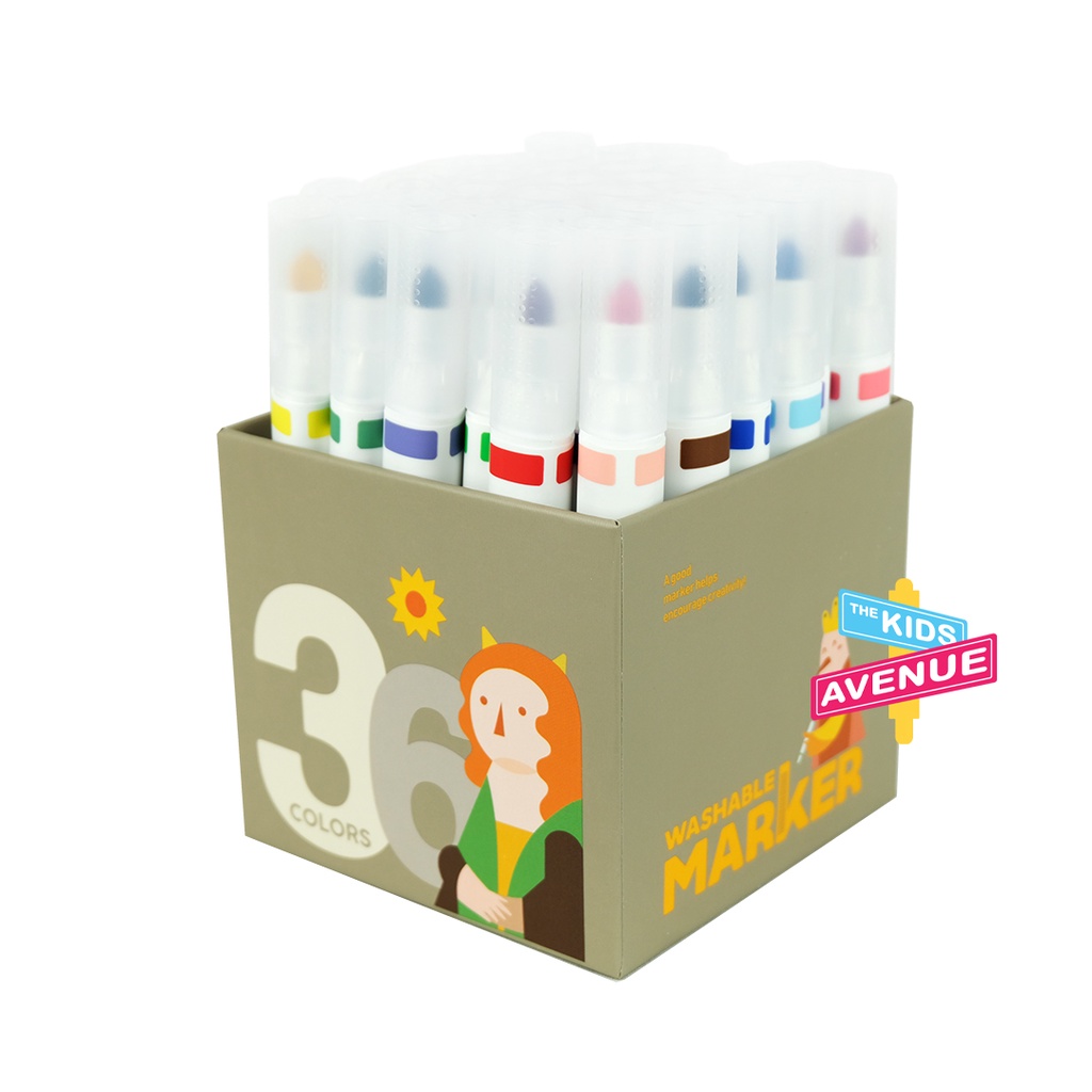 MiDeer 36 pc Washable Marker High Quality Easy to Wash Markers for