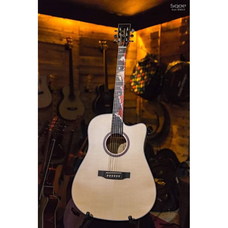 Cranberries Acoustic Guitar 41'Inches Boat Design with Sqoe PickUp