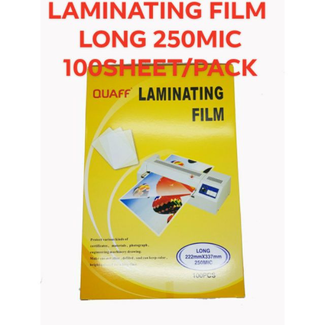 QUAFF LAMINATING FILM LONG SIZE 250MIC Shopee Philippines