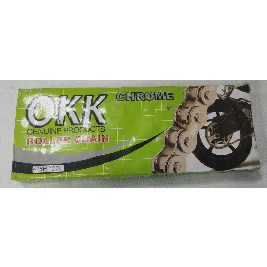 OKK Motorcycle Roller Chain 428H120 (Chrome) Shopee Philippines