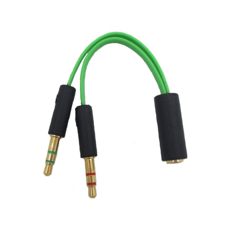 Earphone Audio Cable Headphone Adapter Splitter Headset Microphone for
