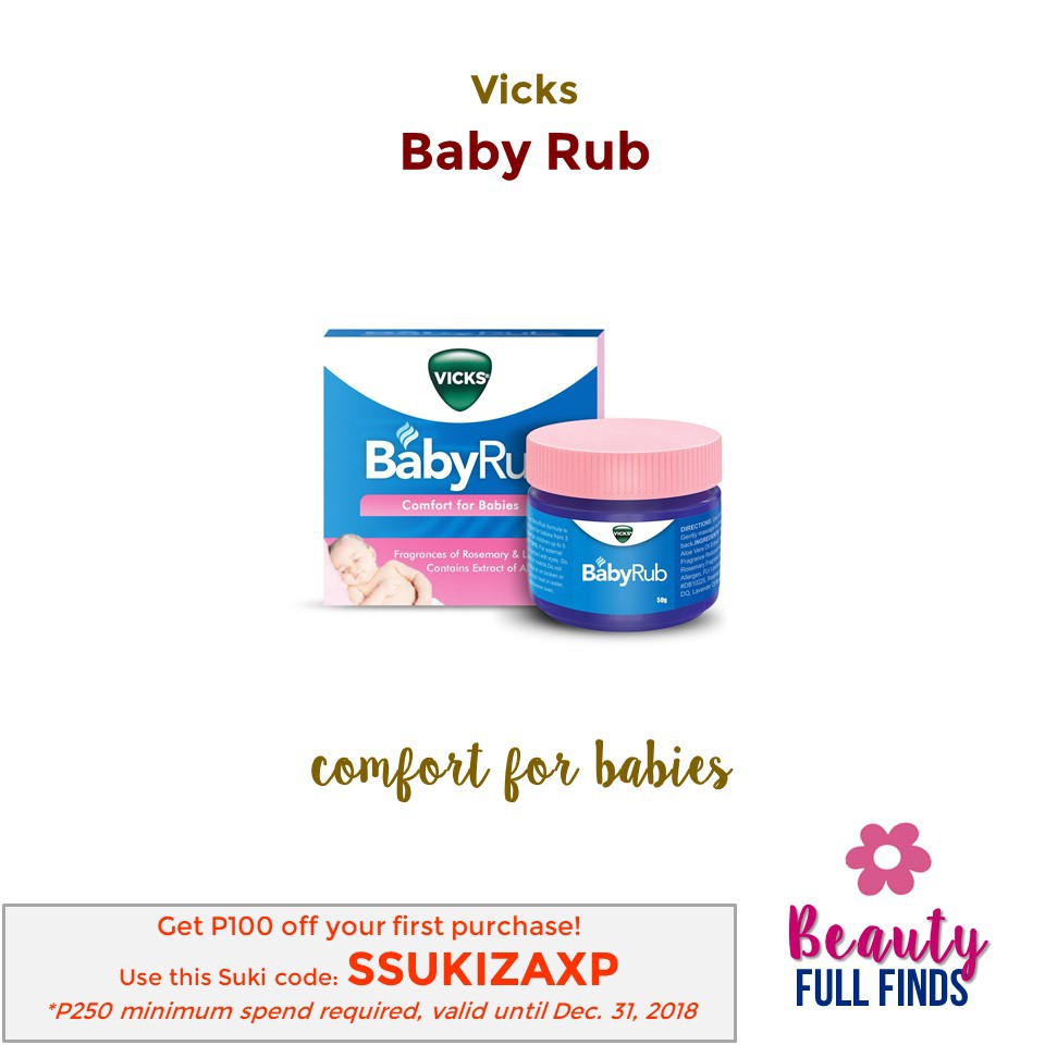 Vicks Baby Rub (50g) Shopee Philippines