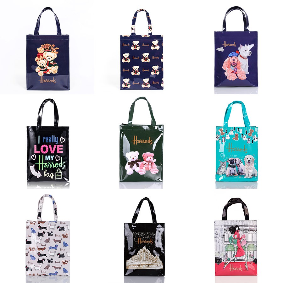 Harrods PVC Waterproof Bag PVC Shoulder Bag Bear Family Printed Shopping Bag Shopee Philippines