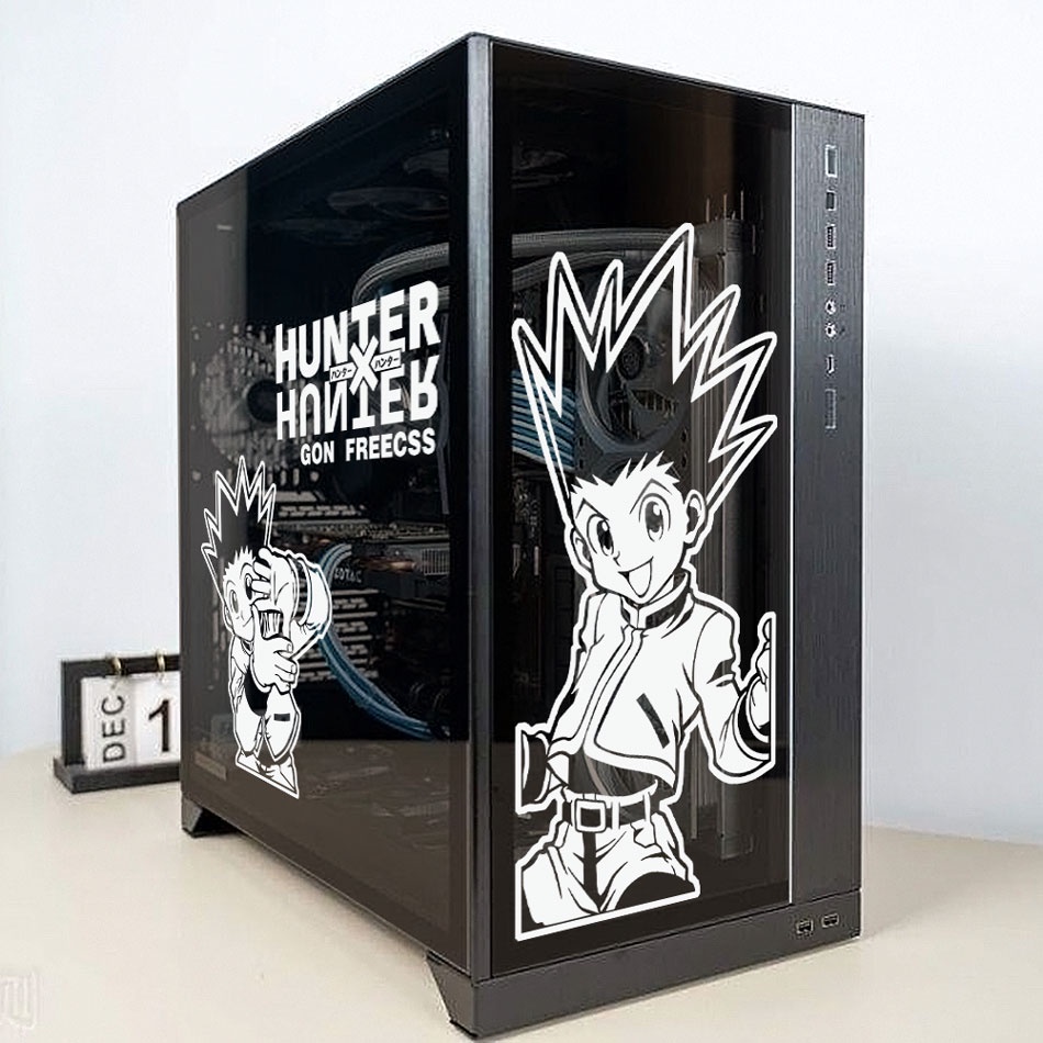 HUNTER Cartoon Decal for PC Case,Anime Vinly Decor Stickers for ATX