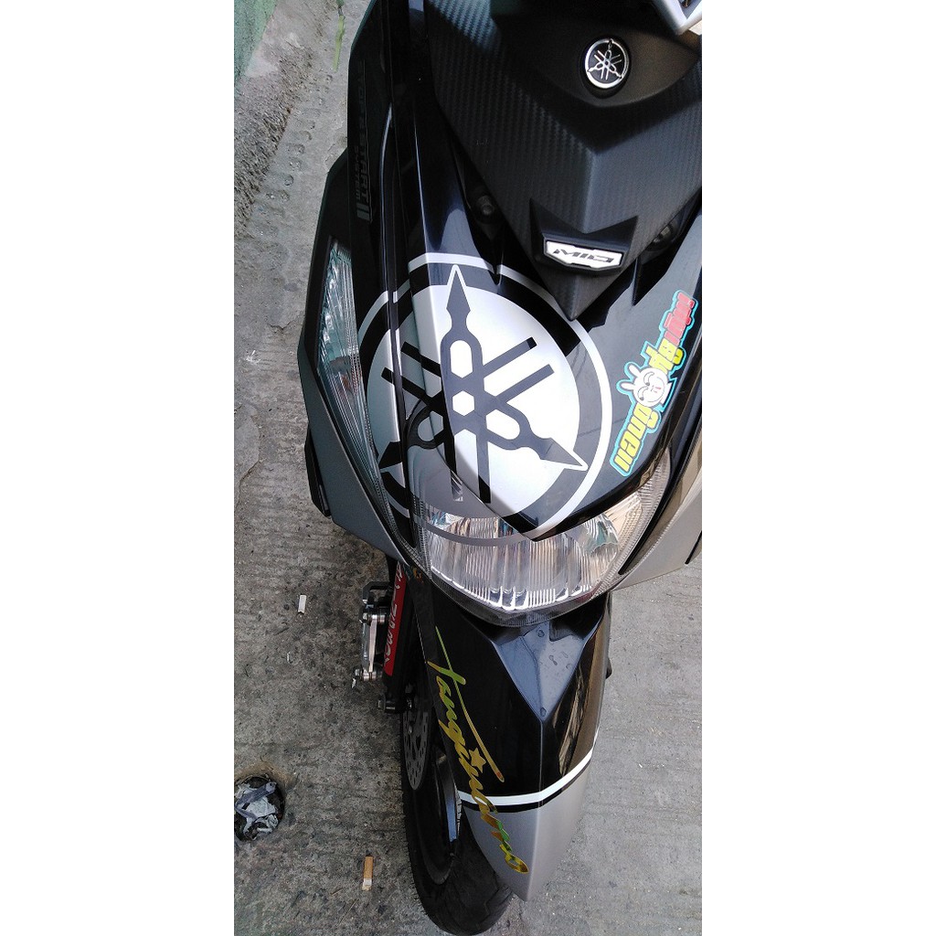 Yamaha Logo Mio i125 Vinyl Sticker (8 x 8 inches) (Grey) 2pcs Shopee