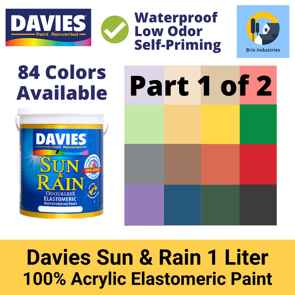 Davies Sun and Rain 1 Liter Elastomeric Paint 100 Acrylic
