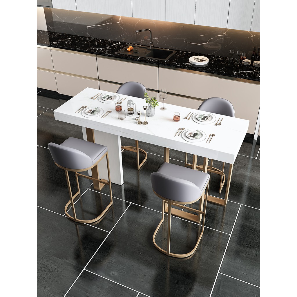 Nordic Mild Luxury Marble Bar Counter Dining Table Partition Bar Simple