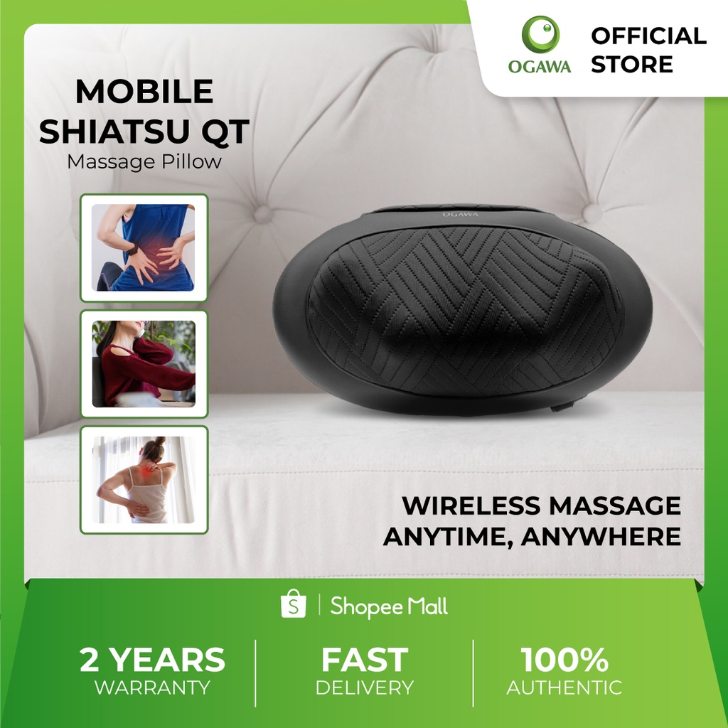 OGAWA Mobile Shiatsu QT a portable and rechargeable massage pillow in