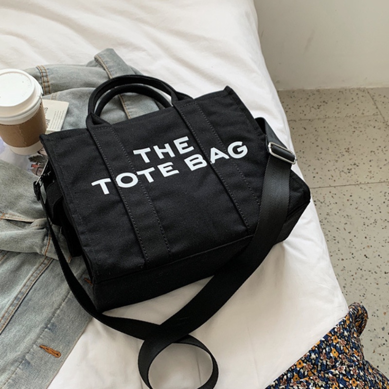 Letters Canvas Tote Bags Korean Shoulder Sling Bag for Women New