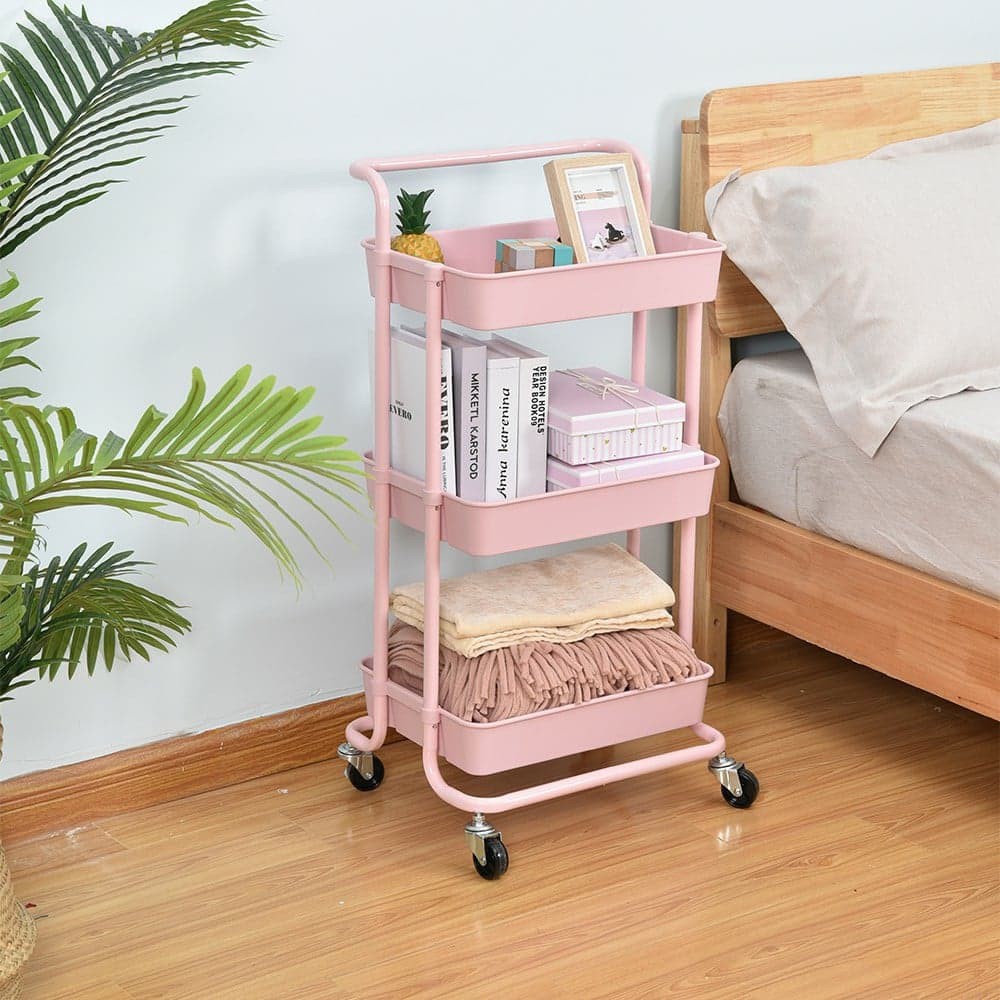 ON SALE 3Tier Imported Portable Storage Trolley Organizer with Wheels