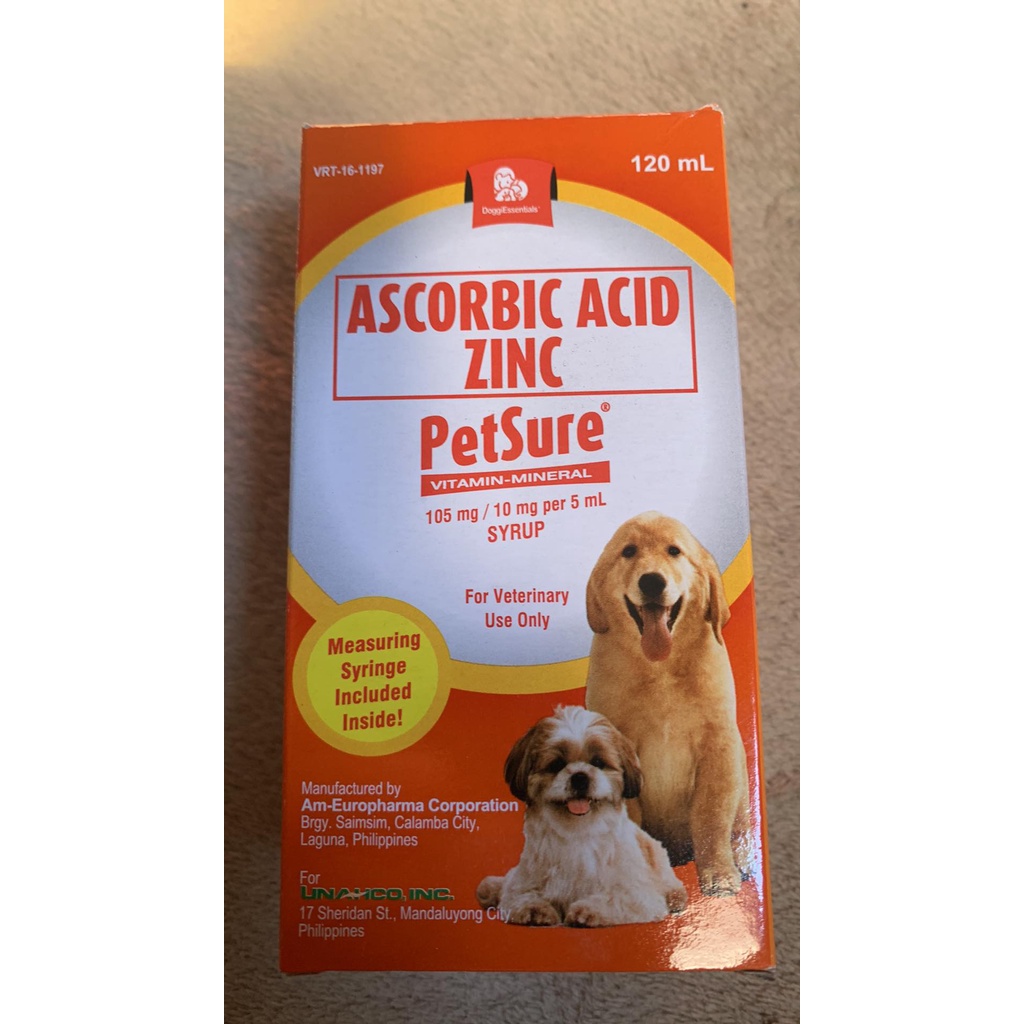 Pet Sure ascorbic acid with zinc 120ml Shopee Philippines