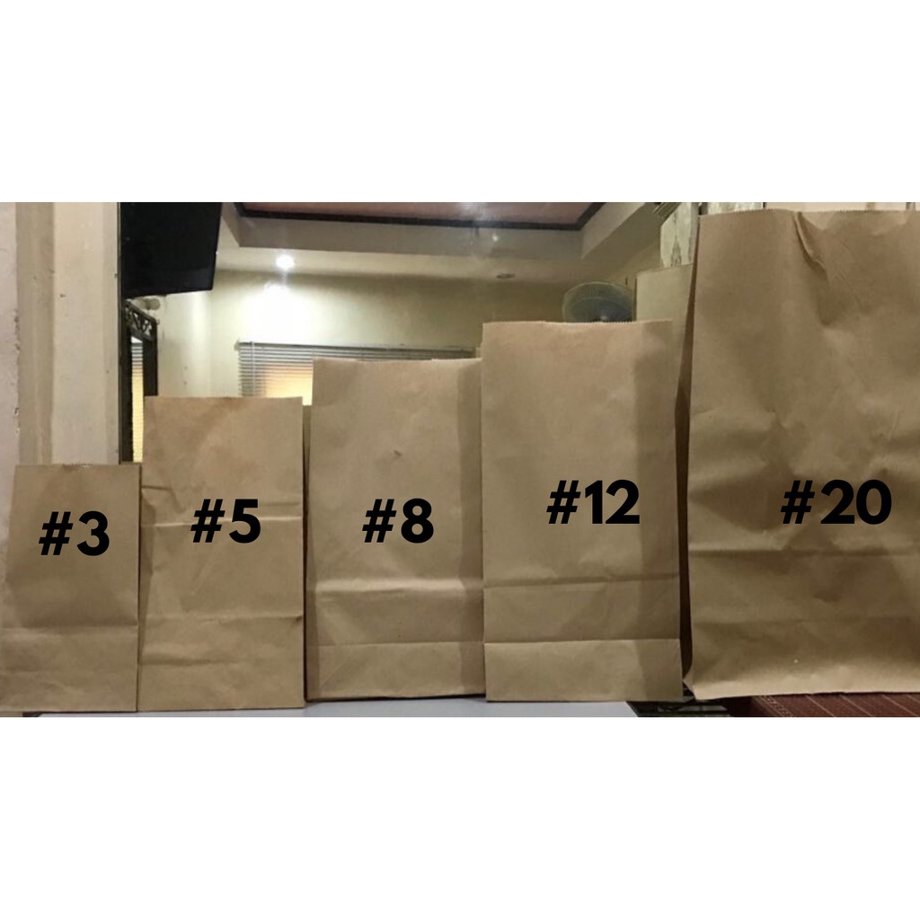 Brown Kraft Bag Paper Bags 50PCS Small Sizes Shopee Philippines