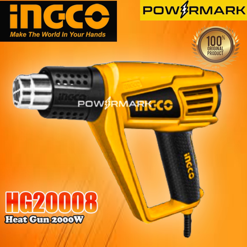 INGCO HG20008 Heat Gun 2000W [POWERMARK ITT] Shopee Philippines