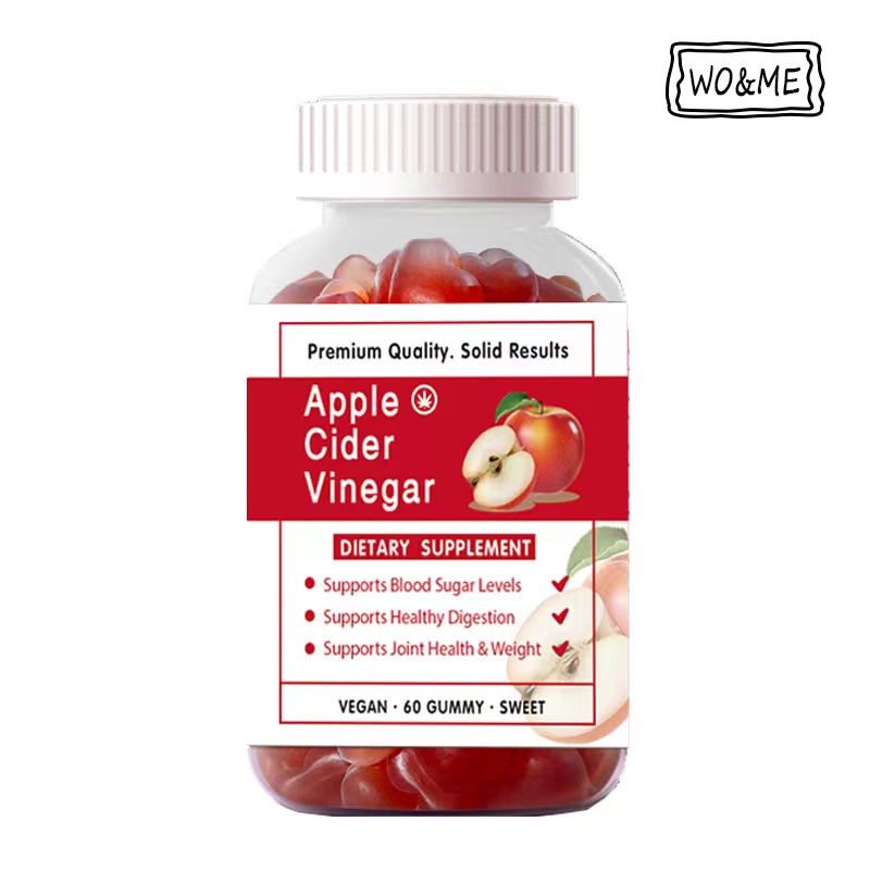 WO&ME Apple Cider Vinegar Fudge Collagen Vitamin C for weight loss and fat (60 capsules/bottle