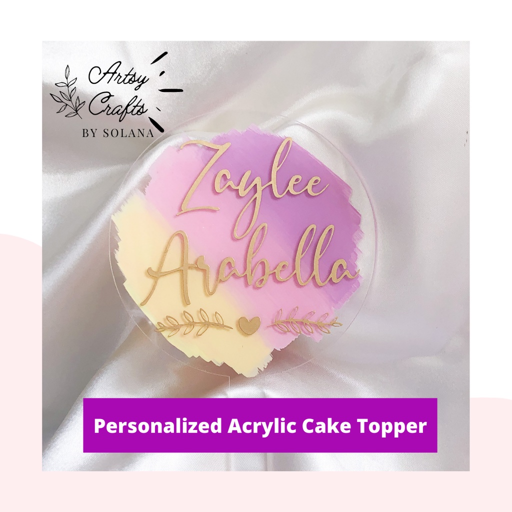 Customized Acrylic Cake Topper Shopee Philippines