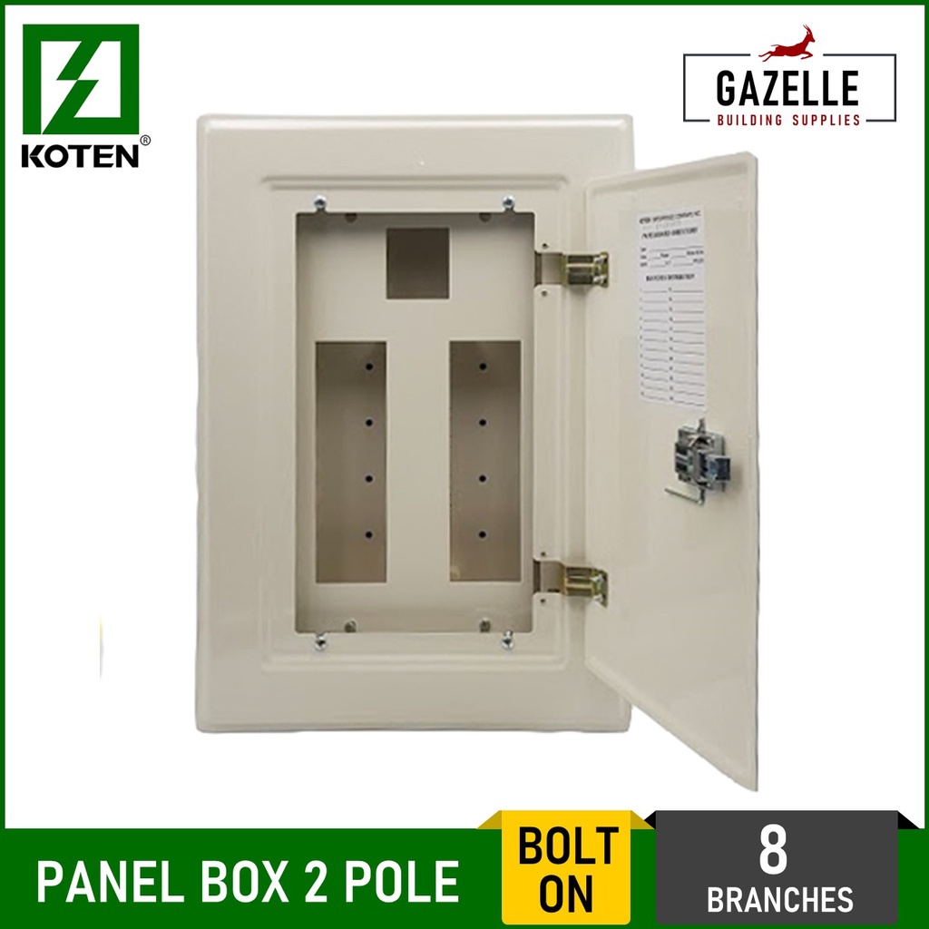 Koten Premium Type Panel Box 2 Pole Bolt On 8 Branches Shopee Philippines