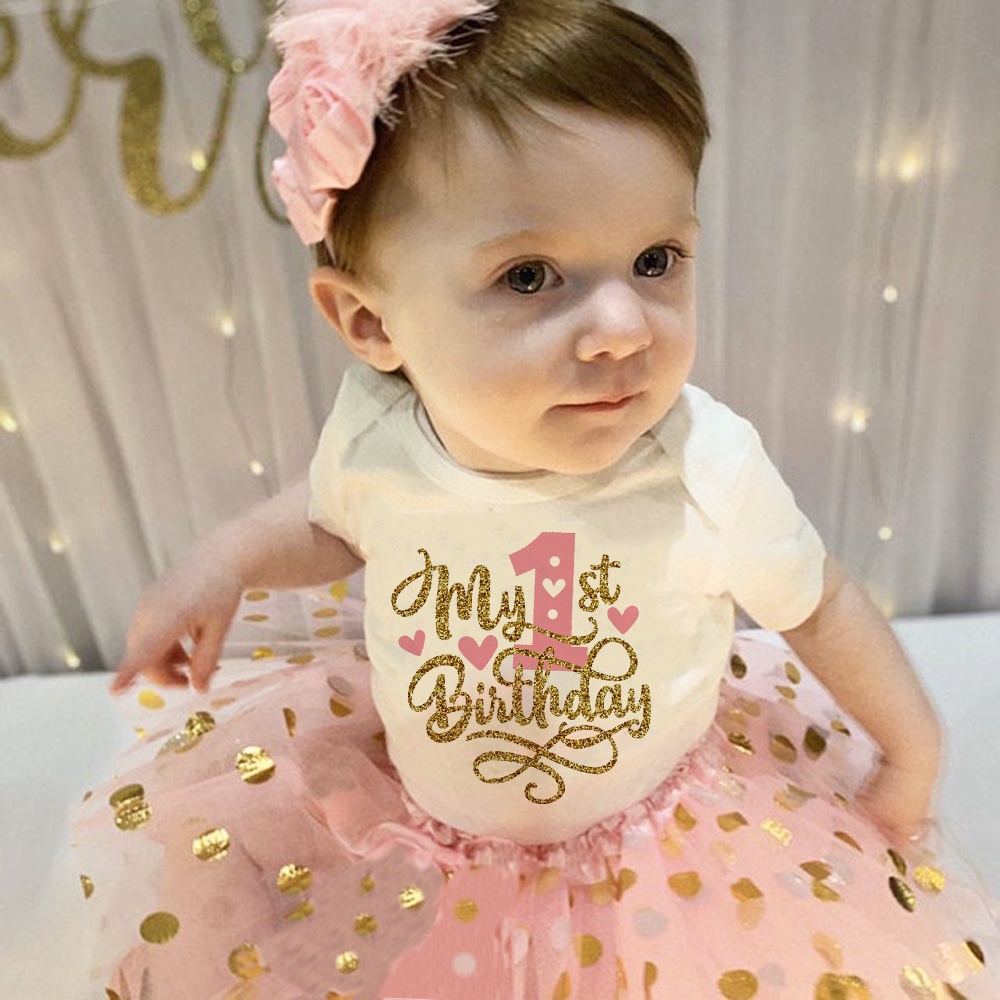 My First Birthday and Miss Two Cute Funny Baby Girl Birthday Tutu Dress