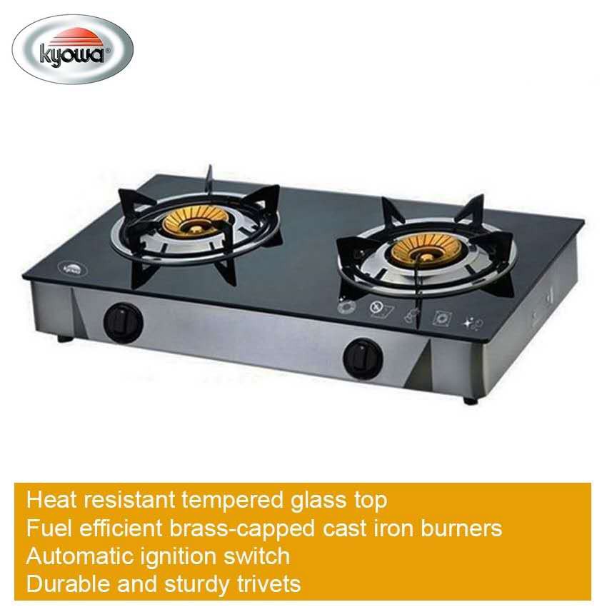 Kyowa KW3562 Glass Top Double Burner Gas Stove(KW3562) Shopee