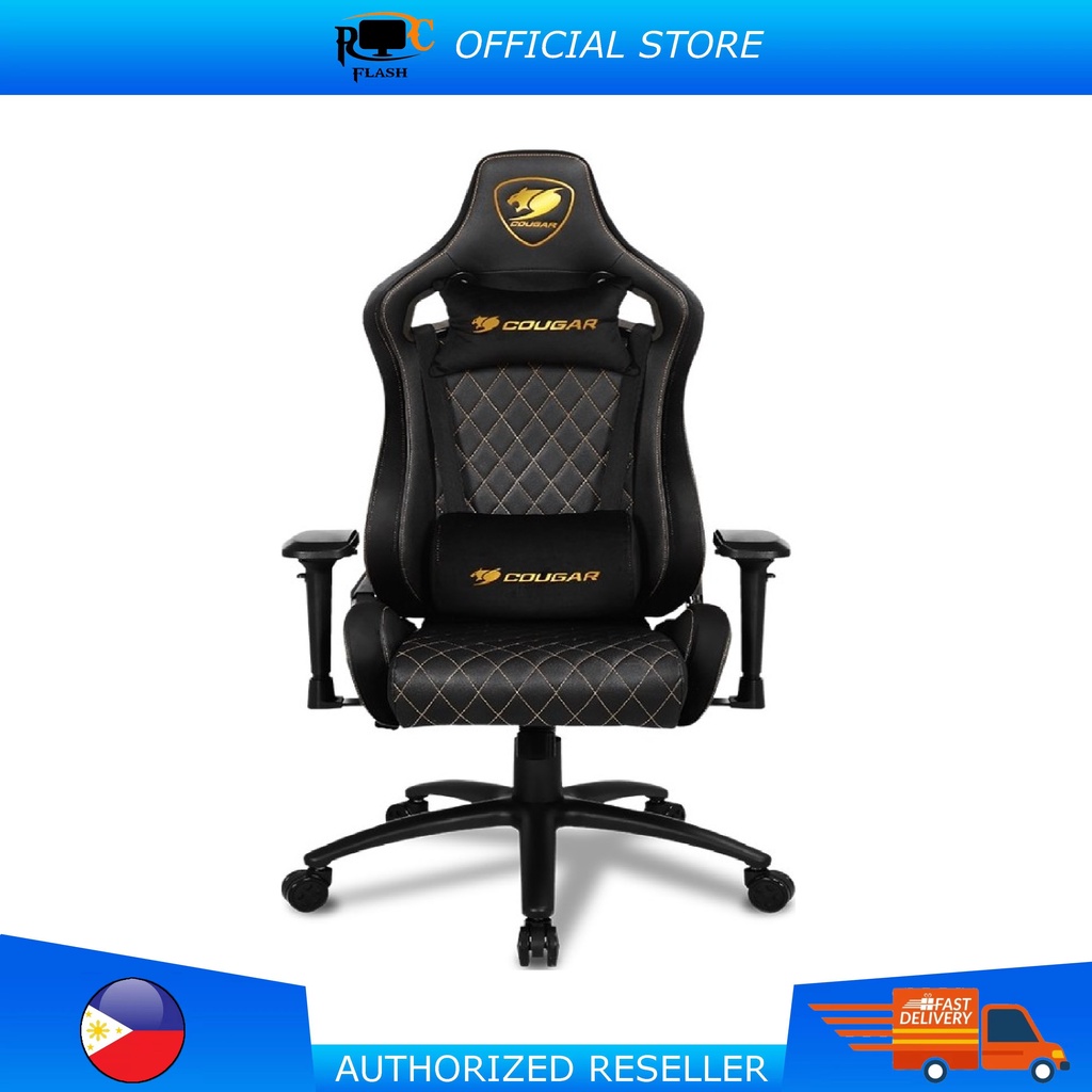 COUGAR ARMORS ROYAL GAMING CHAIR STEEL BASE/4DARMREST/PVCLEATHER
