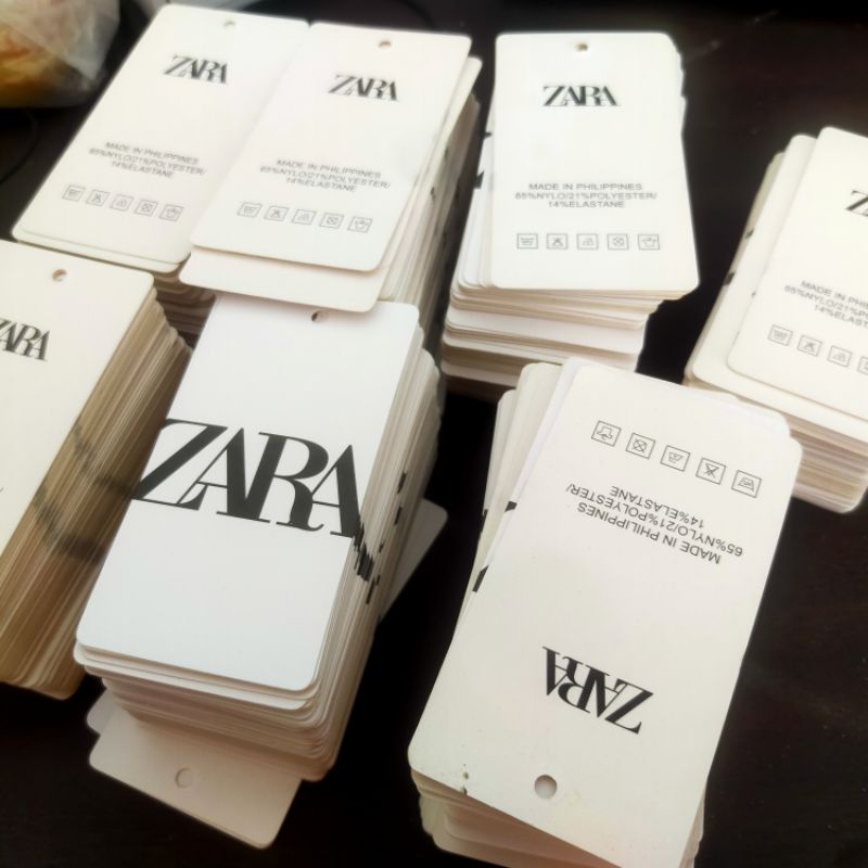 ZARA HANG TAGS (WHITE) Shopee Philippines