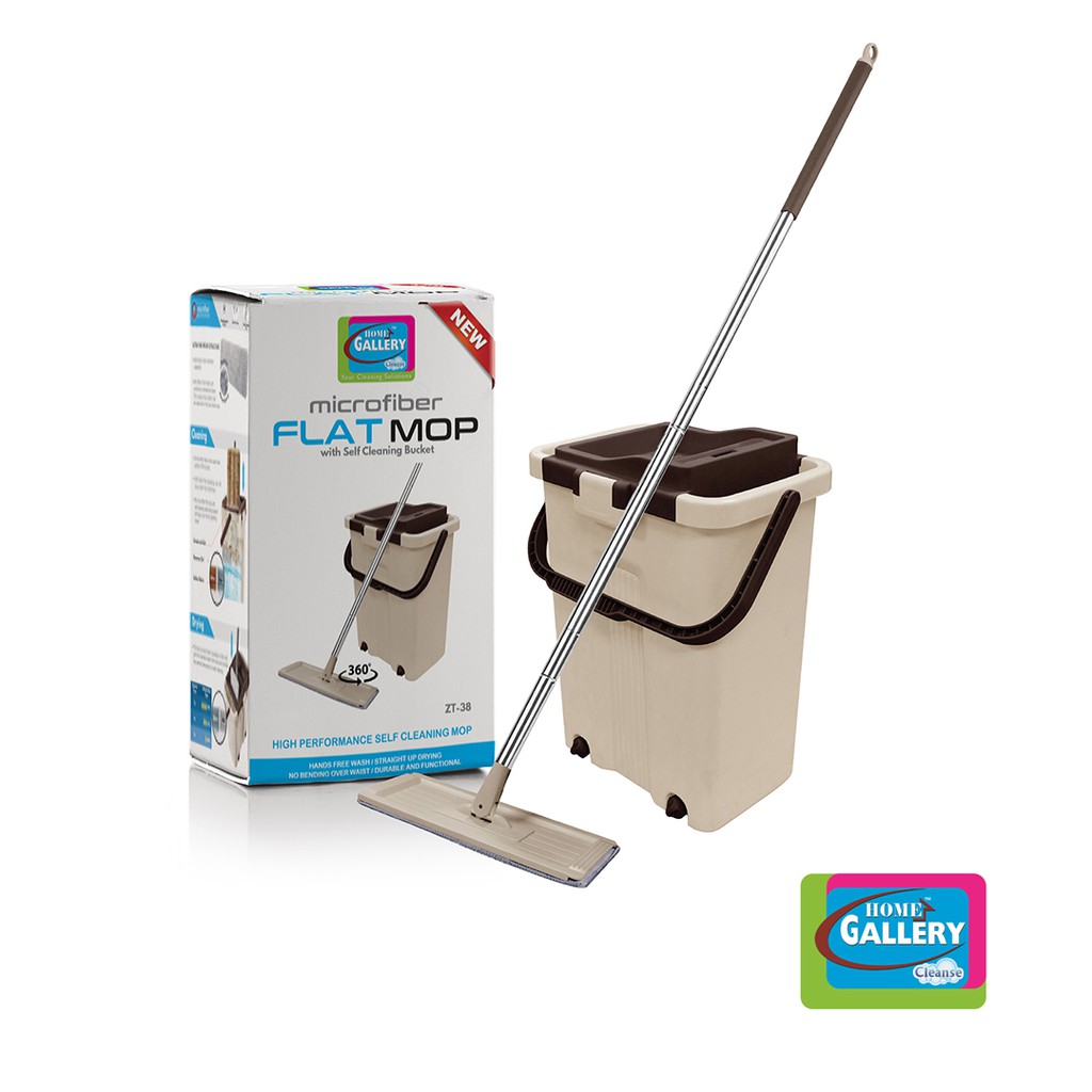 Home Gallery Flat Mop with Squeeze Bucket (ZT38) Shopee Philippines